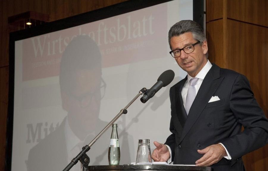 BDI-Präsident Ulrich Grillo auf dem Wirtschaftsforum 2013